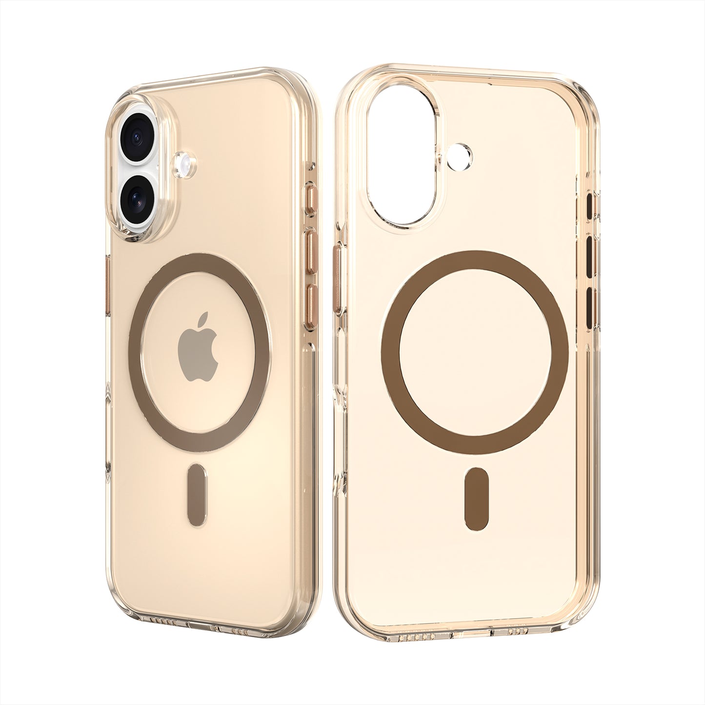 High Quality Clear Cover With Magnets for iPhone 17 Yellow