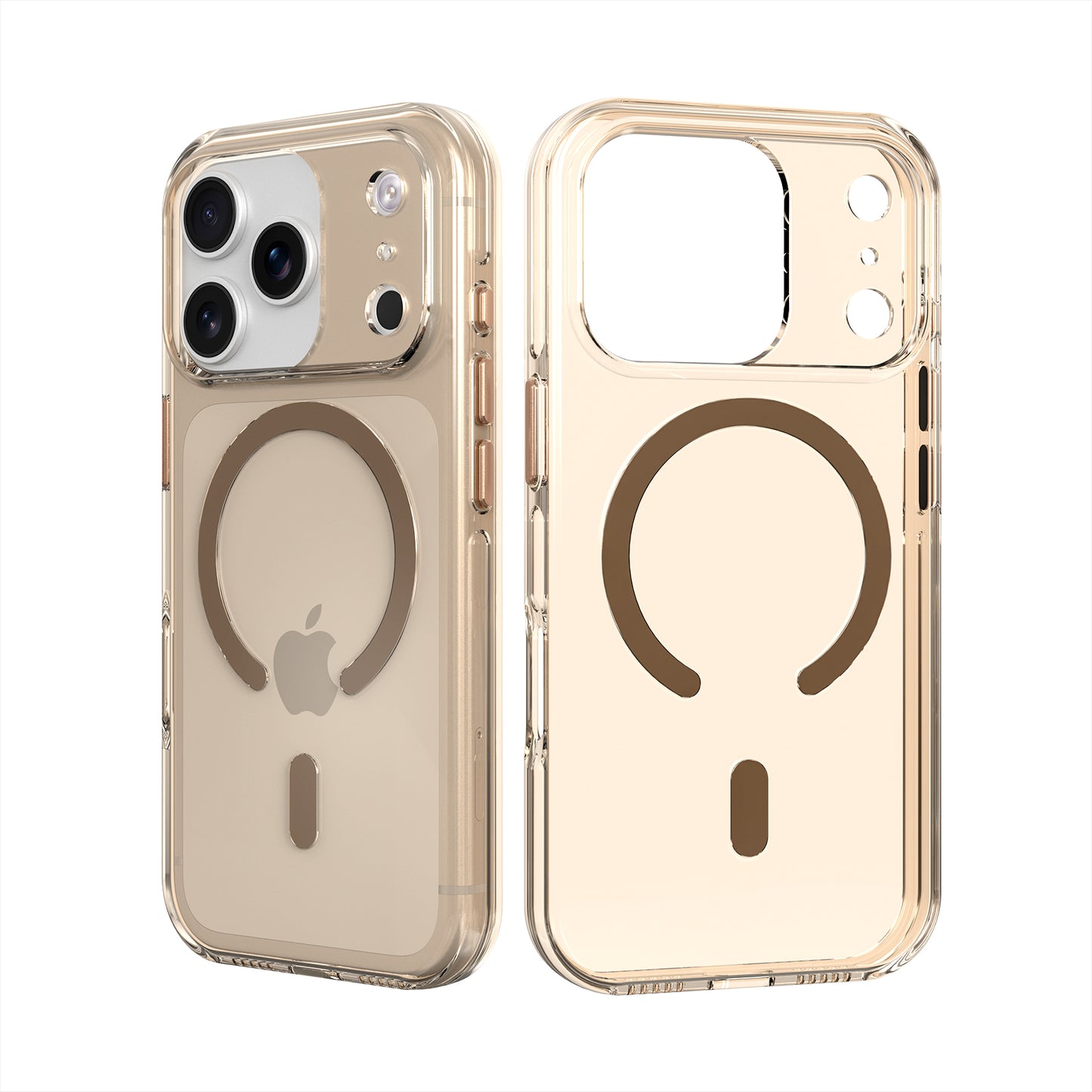 High Quality Clear Cover With Magnets for iPhone 17 Pro Max Yellow