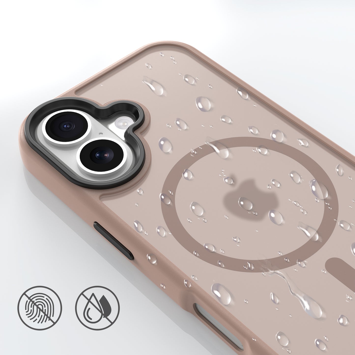 High Quality Phone Cover with Grip Pattern Smoothly Touching Case  for iPhone  17 Mocha Mousse