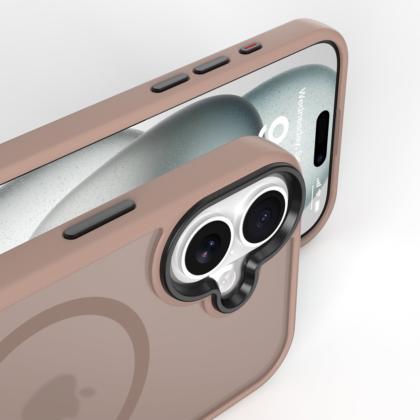 High Quality Phone Cover with Grip Pattern Smoothly Touching Case  for iPhone  17 Mocha Mousse