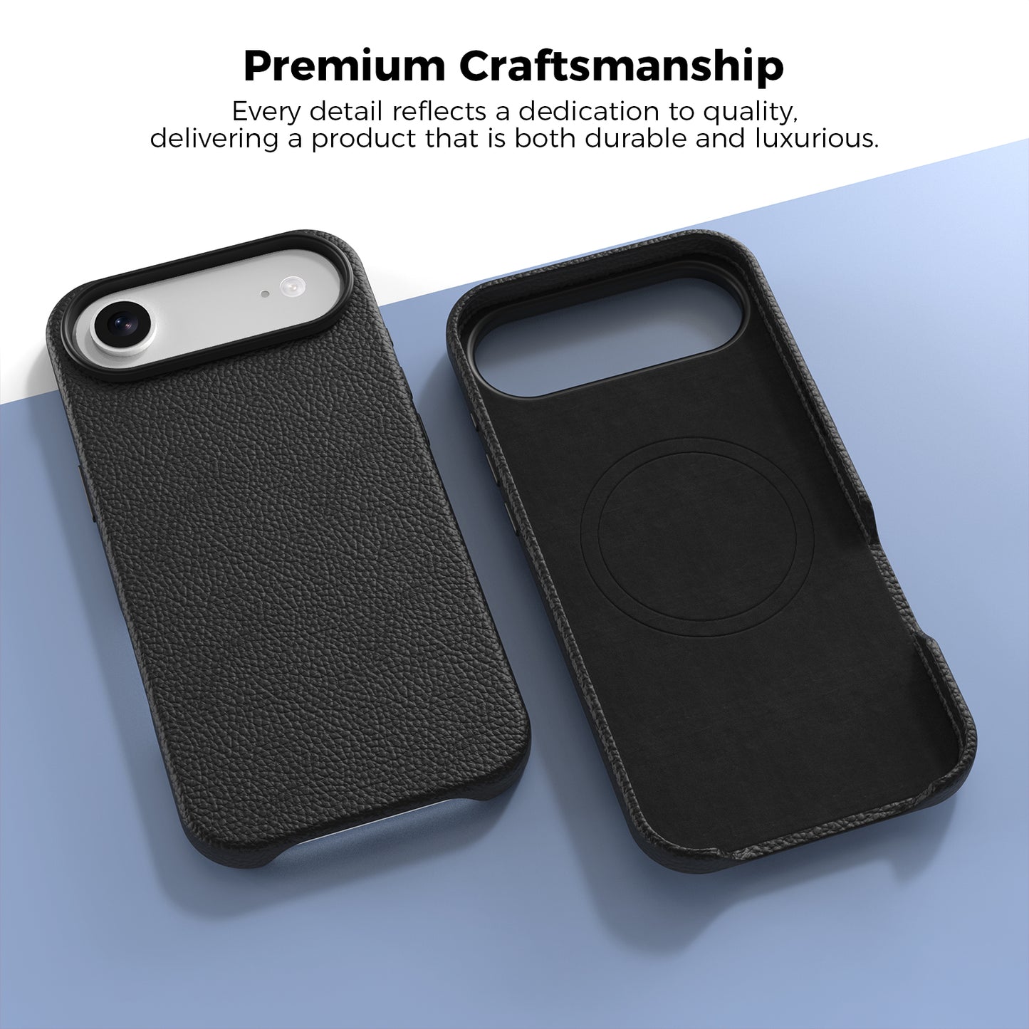 Vegan Leather Cover for iPhone 17 Air Black