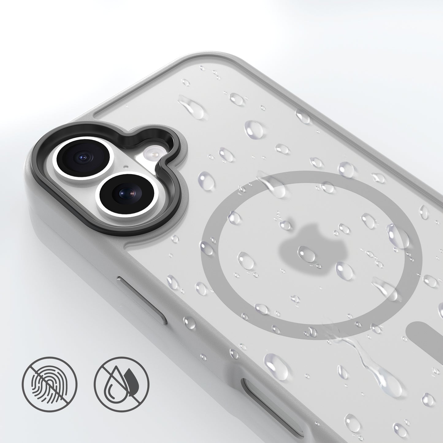 High Quality Phone Cover with Grip Pattern Smoothly Touching Case  for iPhone  17 Grey