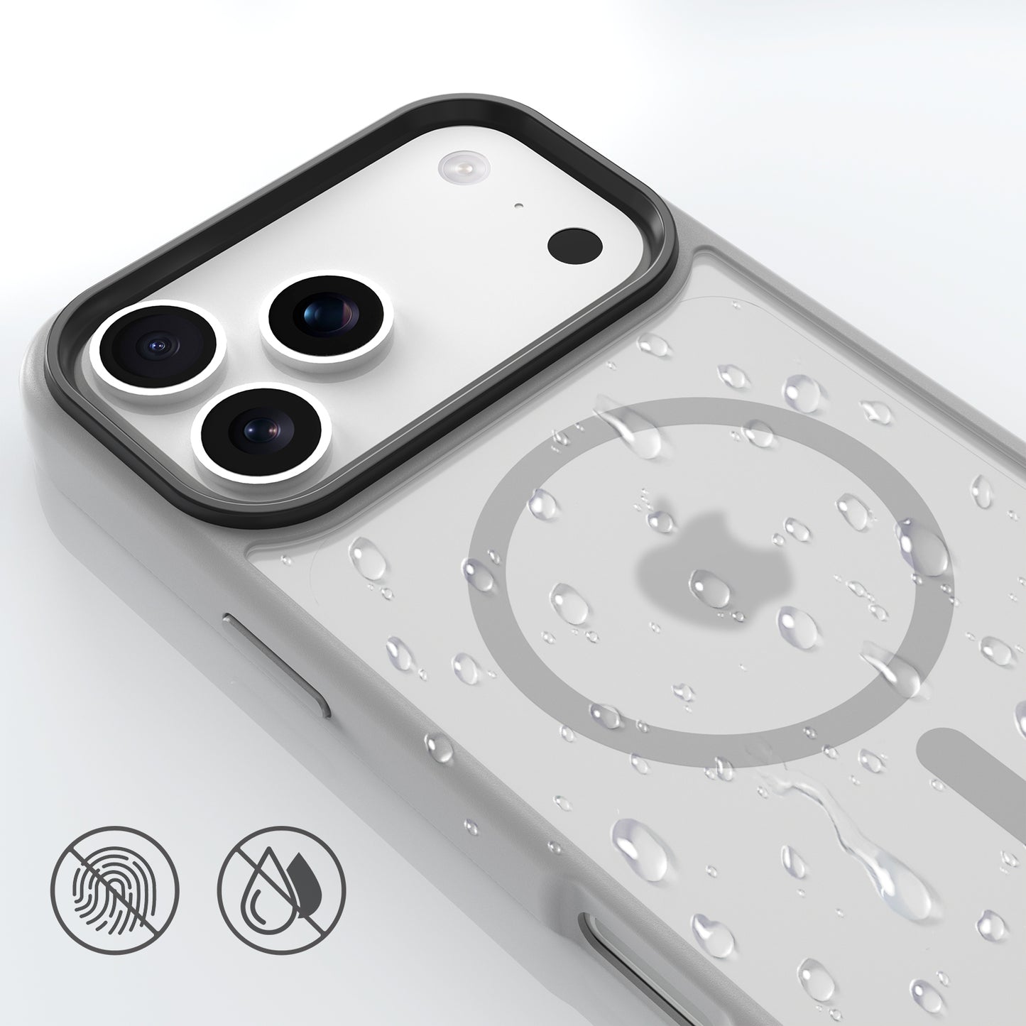 High Quality Phone Cover with Grip Pattern Smoothly Touching Case for iPhone 17 Pro Max Grey