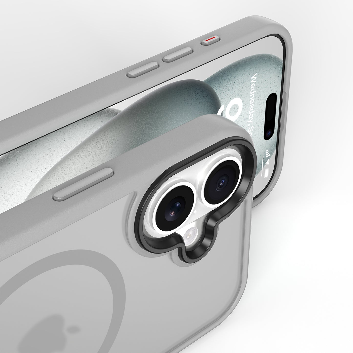 High Quality Phone Cover with Grip Pattern Smoothly Touching Case  for iPhone  17 Grey