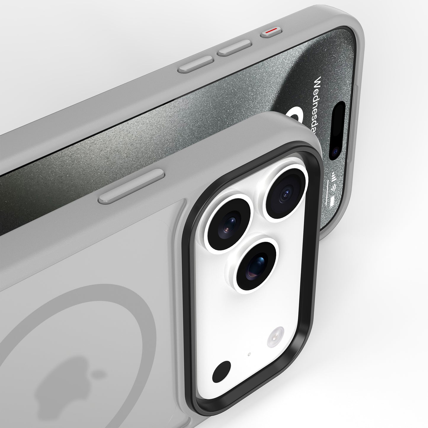 High Quality Phone Cover with Grip Pattern Smoothly Touching Case for iPhone 17 Pro Max Grey