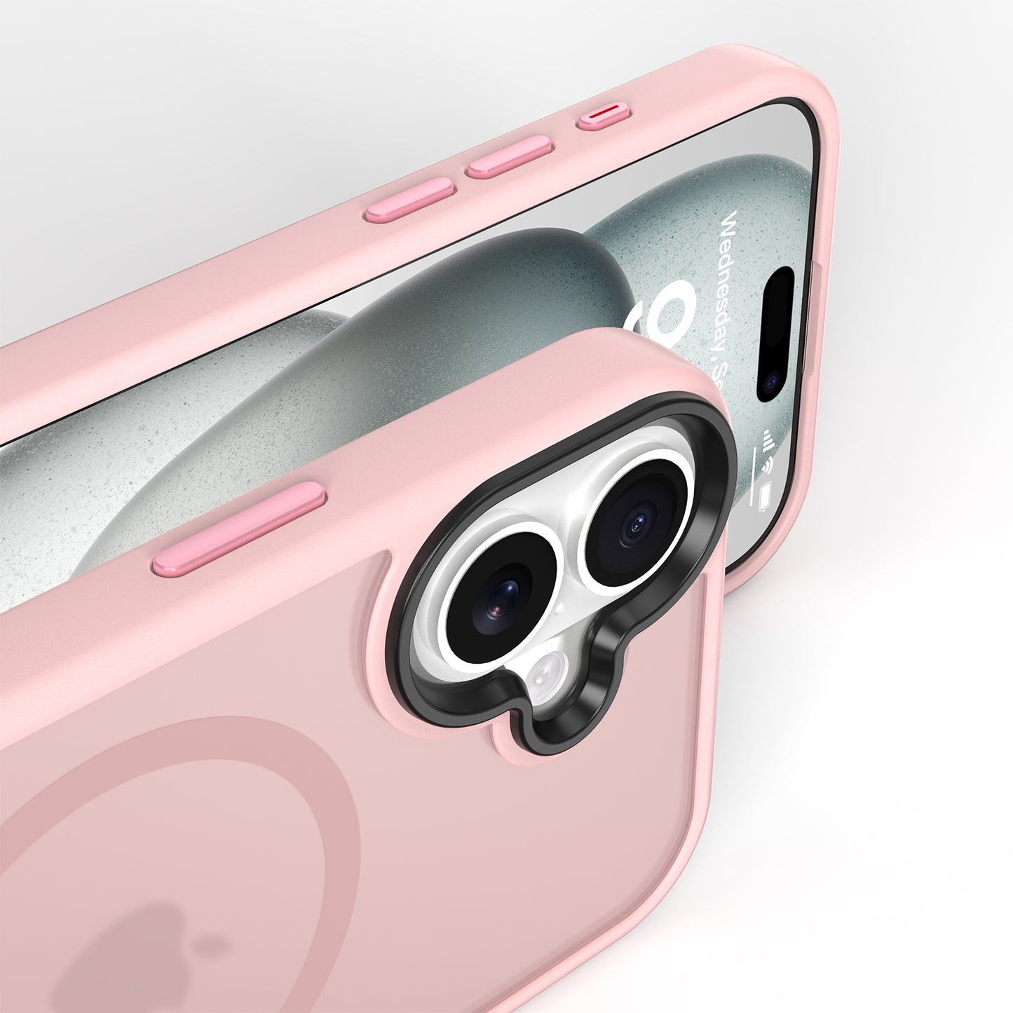 High Quality Phone Cover with Grip Pattern Smoothly Touching Case  for iPhone  17 Pink