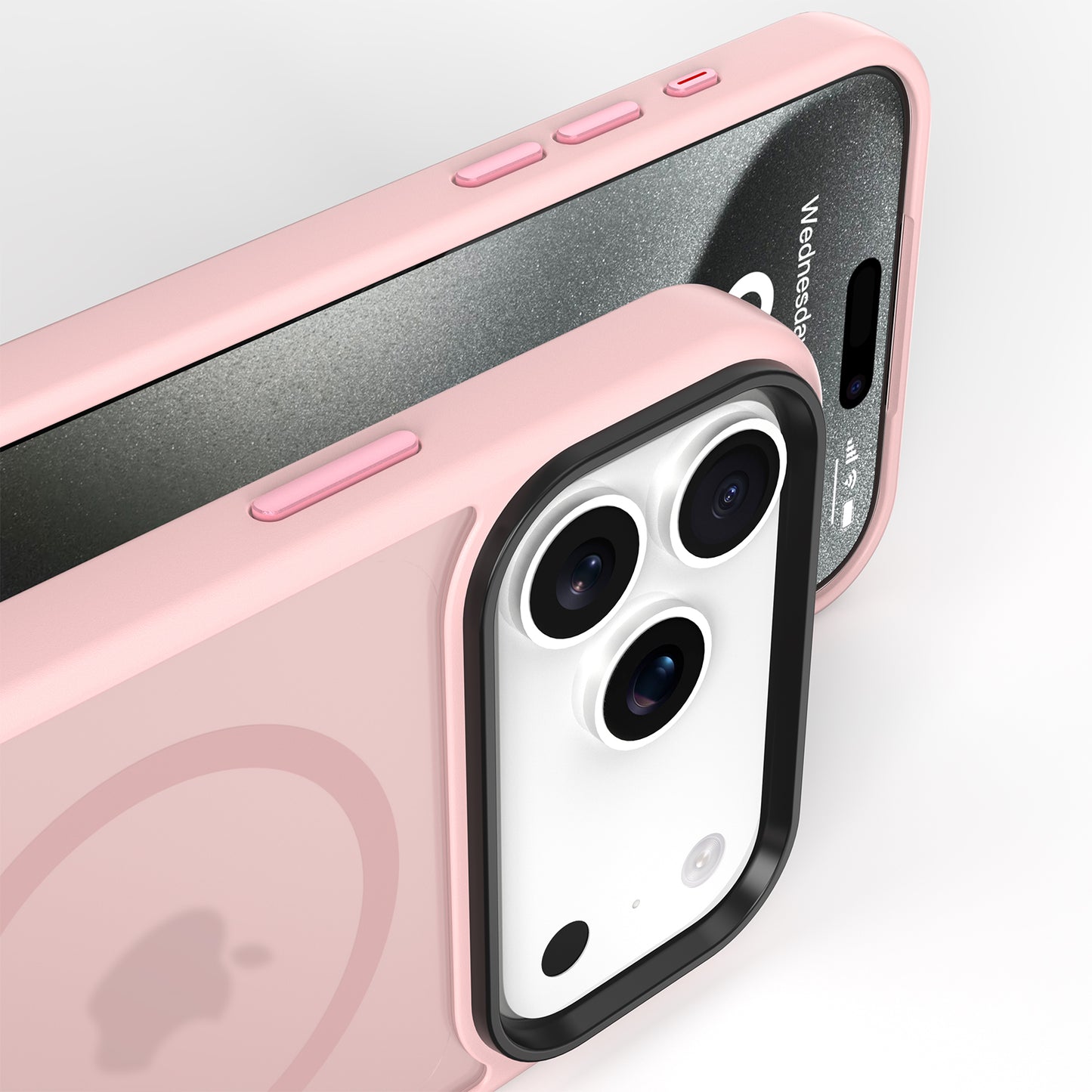 High Quality Phone Cover with Grip Pattern Smoothly Touching Case for iPhone 17 Pro Max Pink