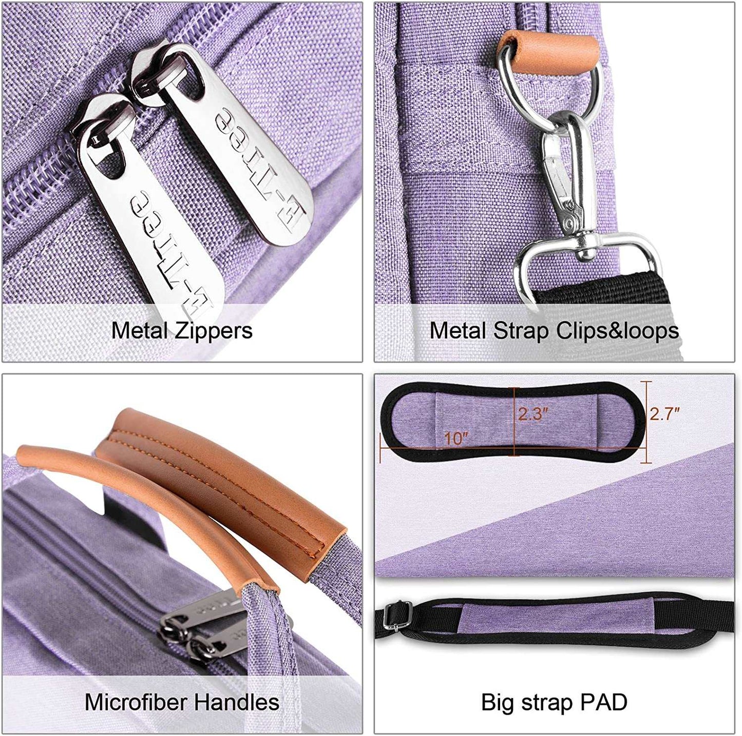 E-Tree Purple 15.6 Inch Laptop Bag Regal Protect and Carry with Style