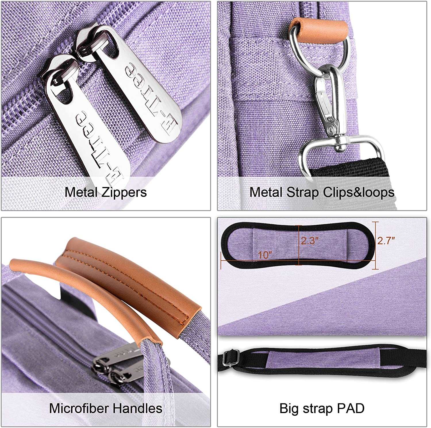 E-Tree Purple 15.6 Inch Laptop Bag Regal Protect and Carry with Style